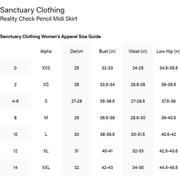 Sanctuary Pencil Skirt Reality Check XL Black White Brown Side Button CareerWear - Picture 2 of 10